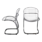 Paire de chaises en acier chromé Gastone Rinaldi des années 1970 pour Rima, Italie