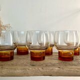 6 vintage luminarc france glasses