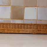 Set of 2 small wicker wall shelves - spice shelves
