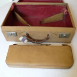 Suitcase leather monogrammed MB