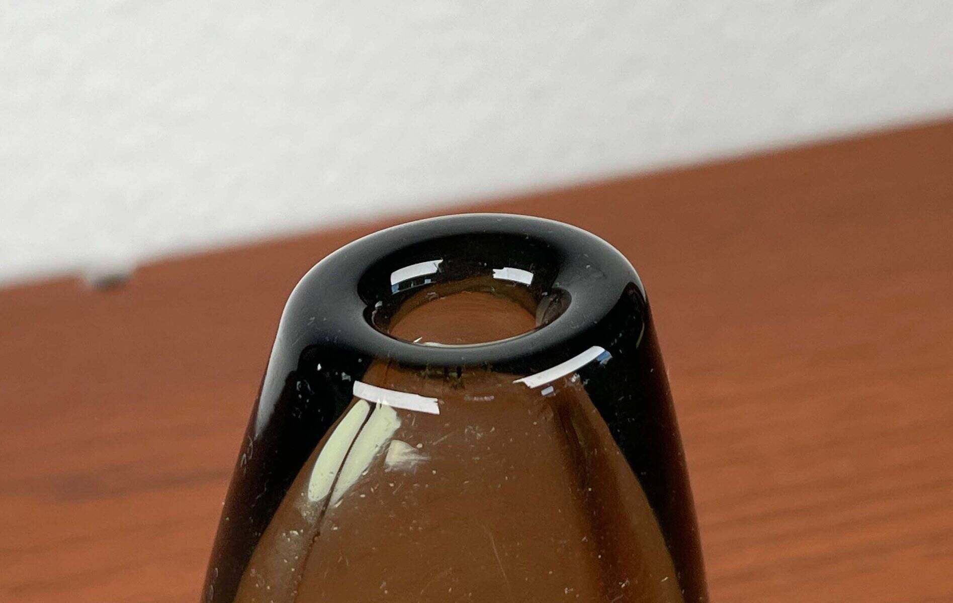 Danish glass vase in mid-century style by Per Lütken for Holmegaard, 1960s.