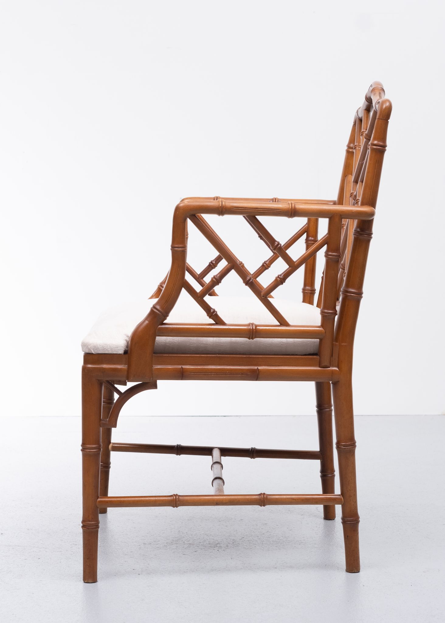 Chaises chinoises en faux bambou de style Chippendale du 20ème siècle