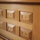 Guillerme and Chambron oak sideboard in light wood in a brutalist style.