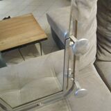 Swivel mirror coat rack art deco brushed aluminium