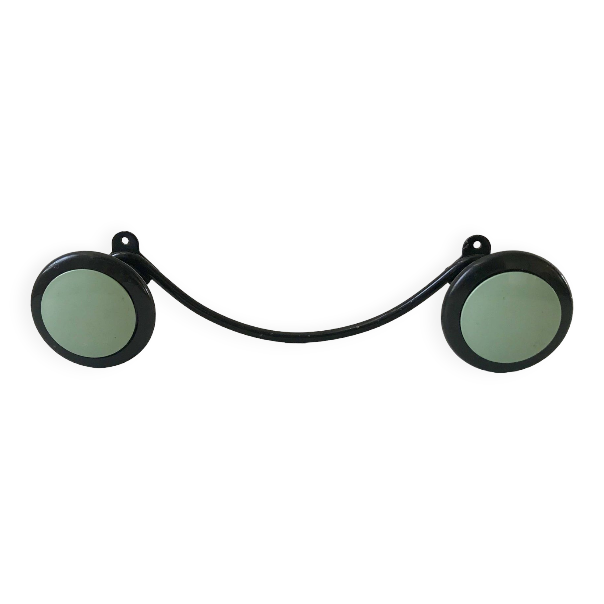 Patère design métal vert sauge et noir années 70
