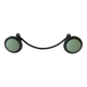Patère design métal vert sauge et noir années 70