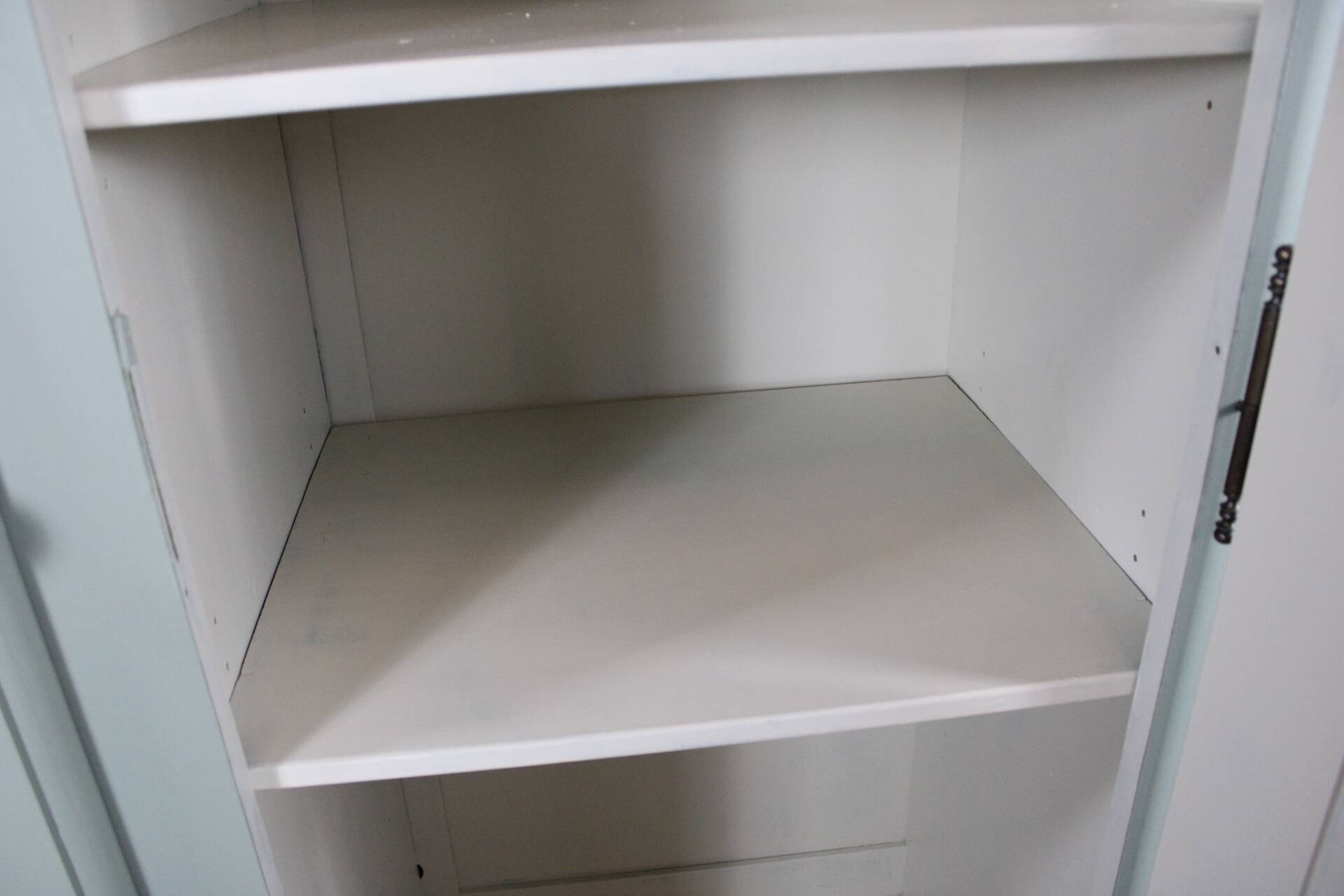 Vintage Gautier wardrobe refurbished in 60s style – sage green