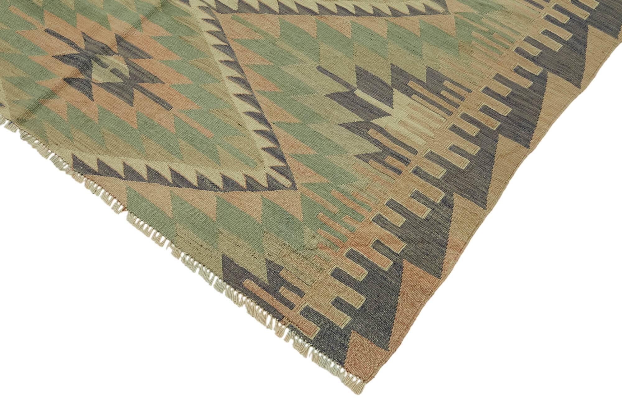 Turkish Handmade Vintage Anatolian Kilim 165 cm x 306 cm