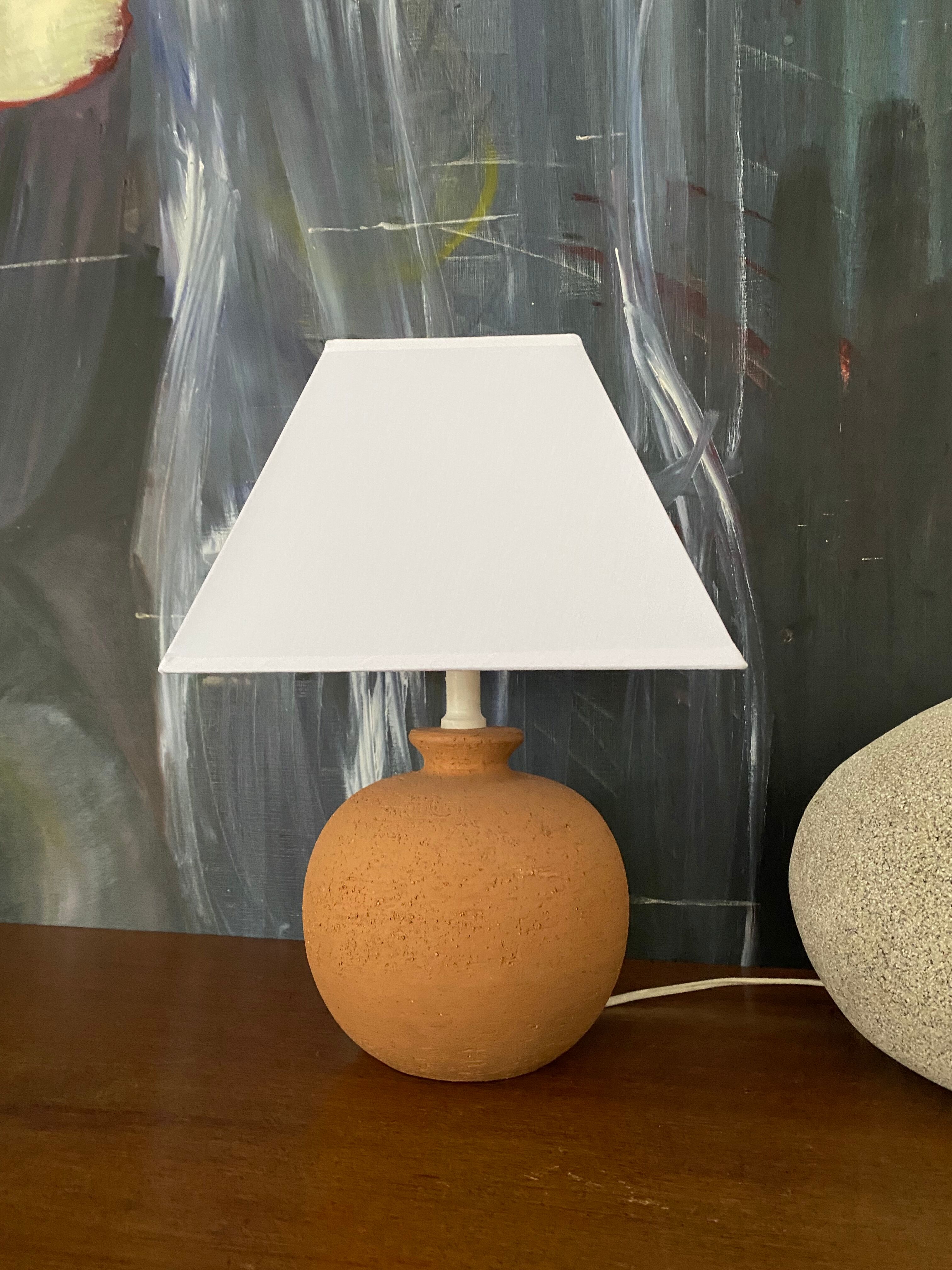 Vintage terracotta ball lamp