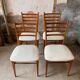 Lot de 4 chaises blanches scandinaves an50 vintage