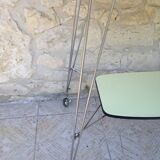 Side table / formica vintage yellow and black TV stand