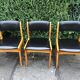 Scandinavian skay chairs and vintage blond wood 60s