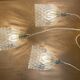 Vintage glass triple globe waterfall pendant light