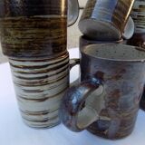 set of 8 stoneware coffee cups