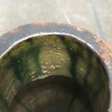 Brutalist ceramic vase in German mid-century style by Gerhard Liebenthron, 1969.