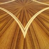 Pedestal table - small round table in wooden marquetry
