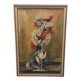 Flower Painting By Francois Philippe 1920-1995, 1960/70s.