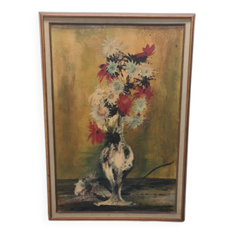 Flower Painting By Francois Philippe 1920-1995, 1960/70s.
