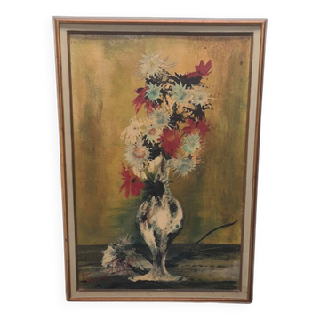 Flower Painting By Francois Philippe 1920-1995, 1960/70s.