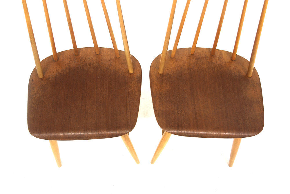 Set of 2 "Fanett" chairs in teak by Ilmari Tapiovaara, Sweden, 1960.