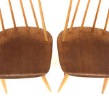 Set of 2 "Fanett" chairs in teak by Ilmari Tapiovaara, Sweden, 1960.