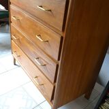 Chest of drawers 60s 4 drawers blond oak