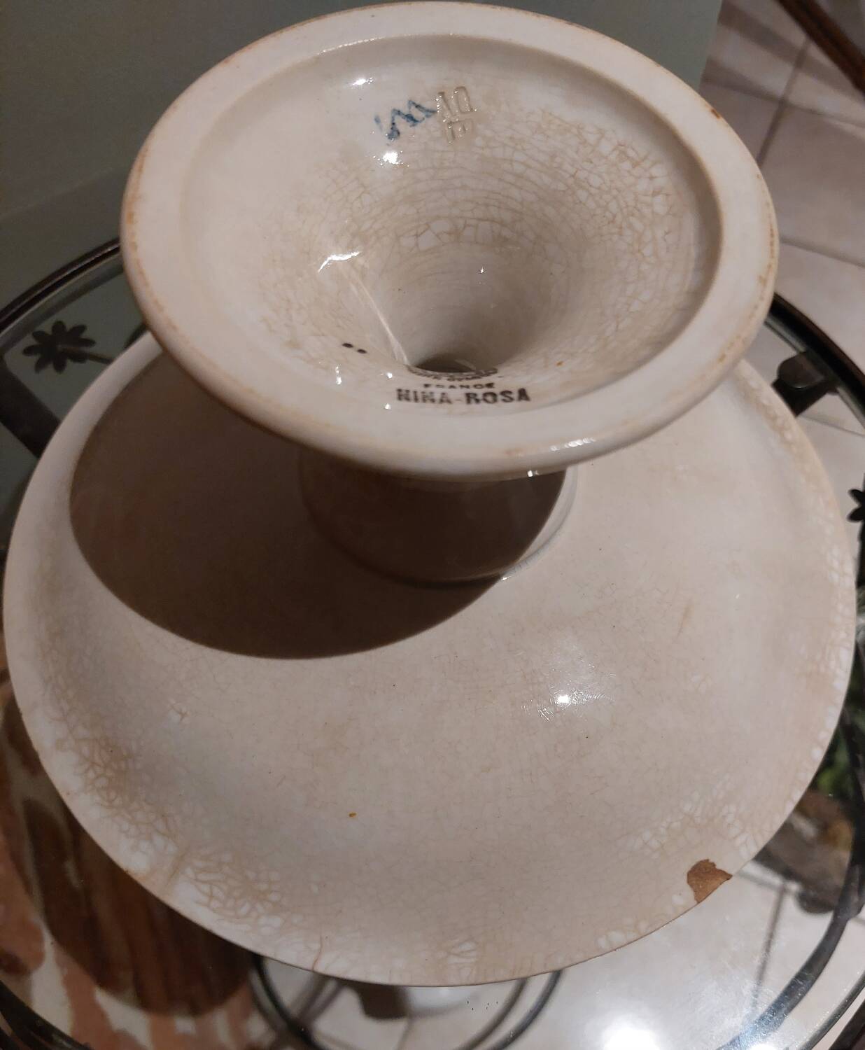 Gien earthenware compote bowl