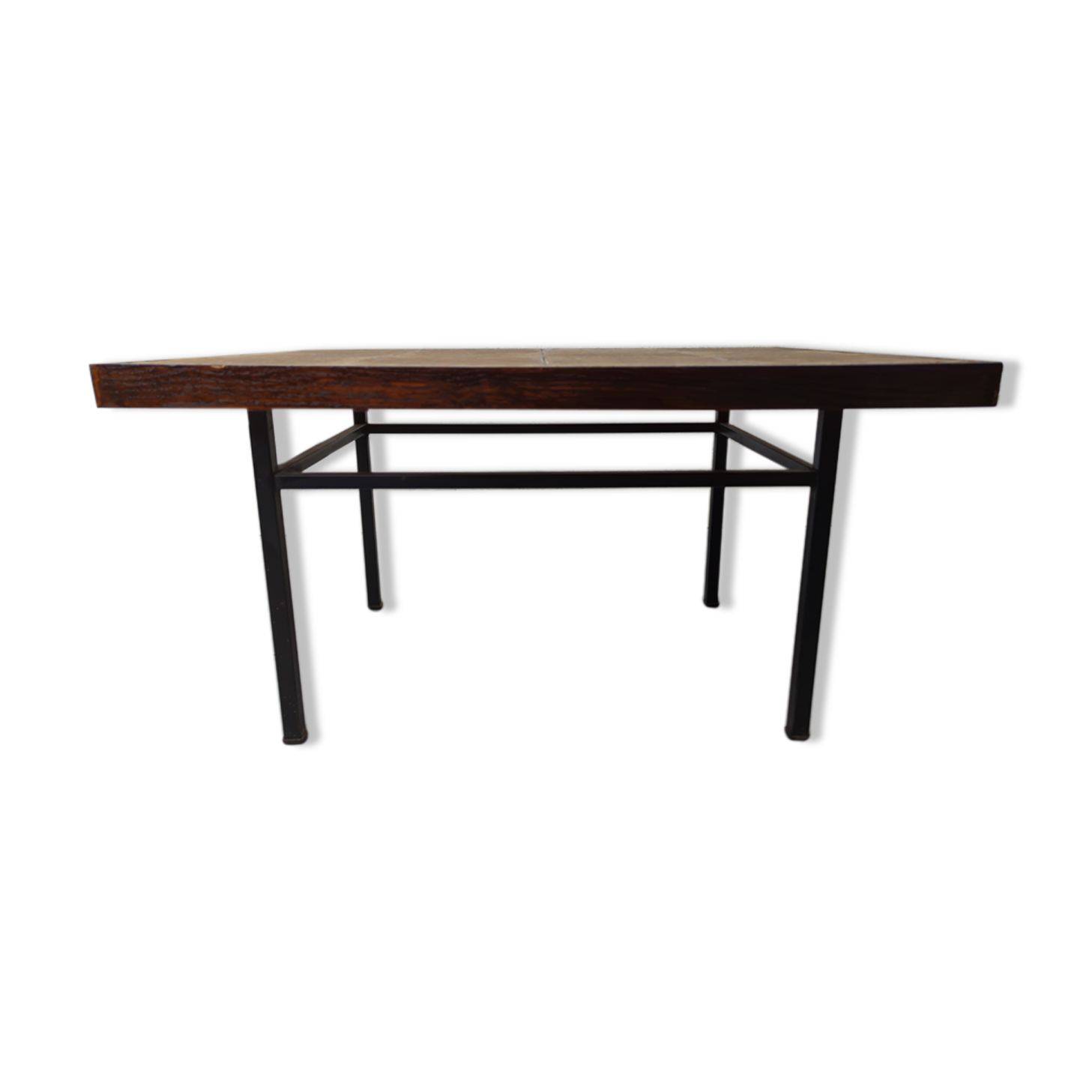 Metal and ceramic coffee table