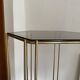 Table d’appoint vintage métal et verre