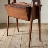 Sewing box vintage solid oak worker