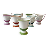 7 earthenware coffee cups of the brûlot type