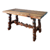Table basse de chalet brutaliste vintage 1950