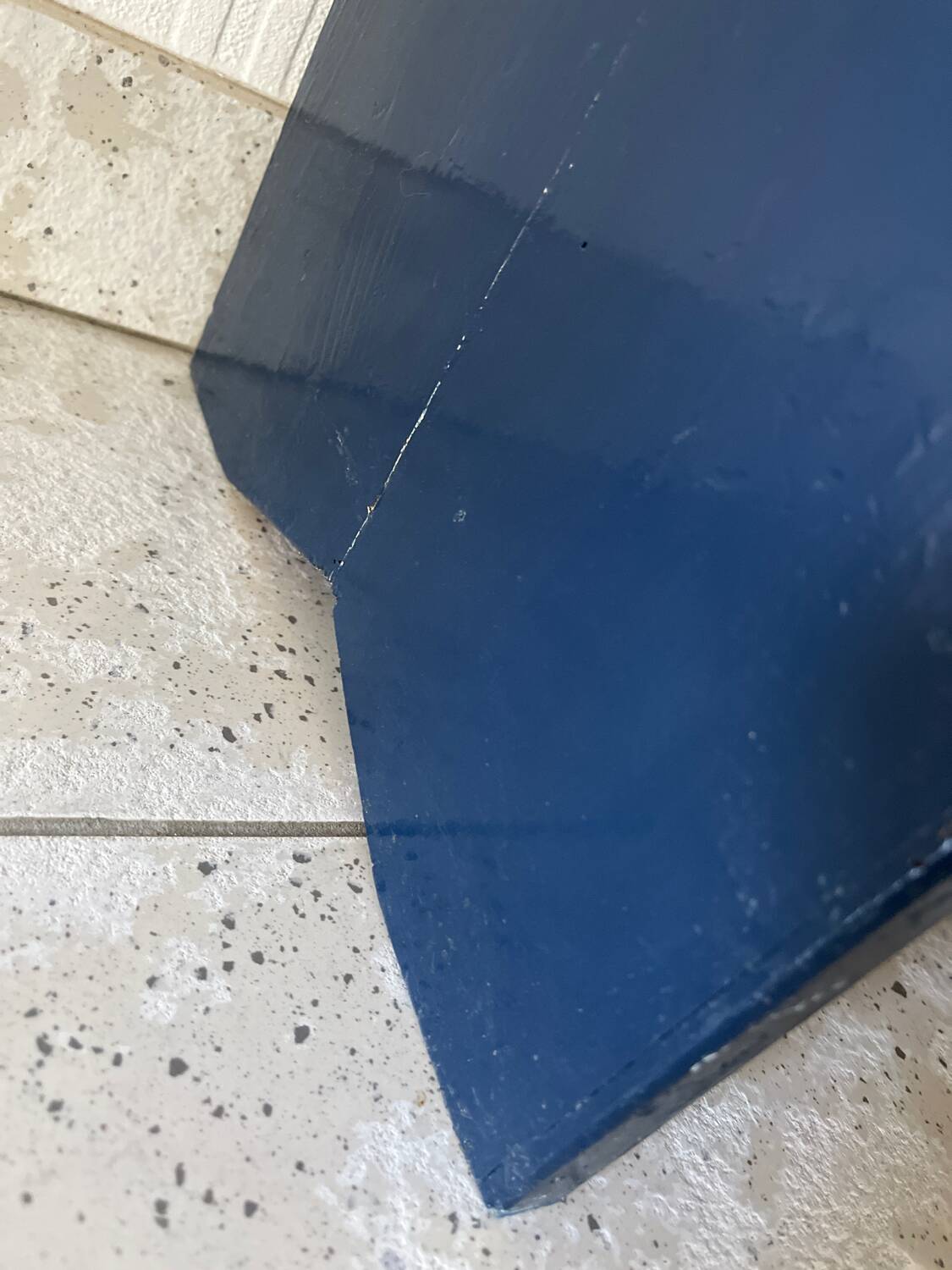 Vintage midnight blue bookcase shelf