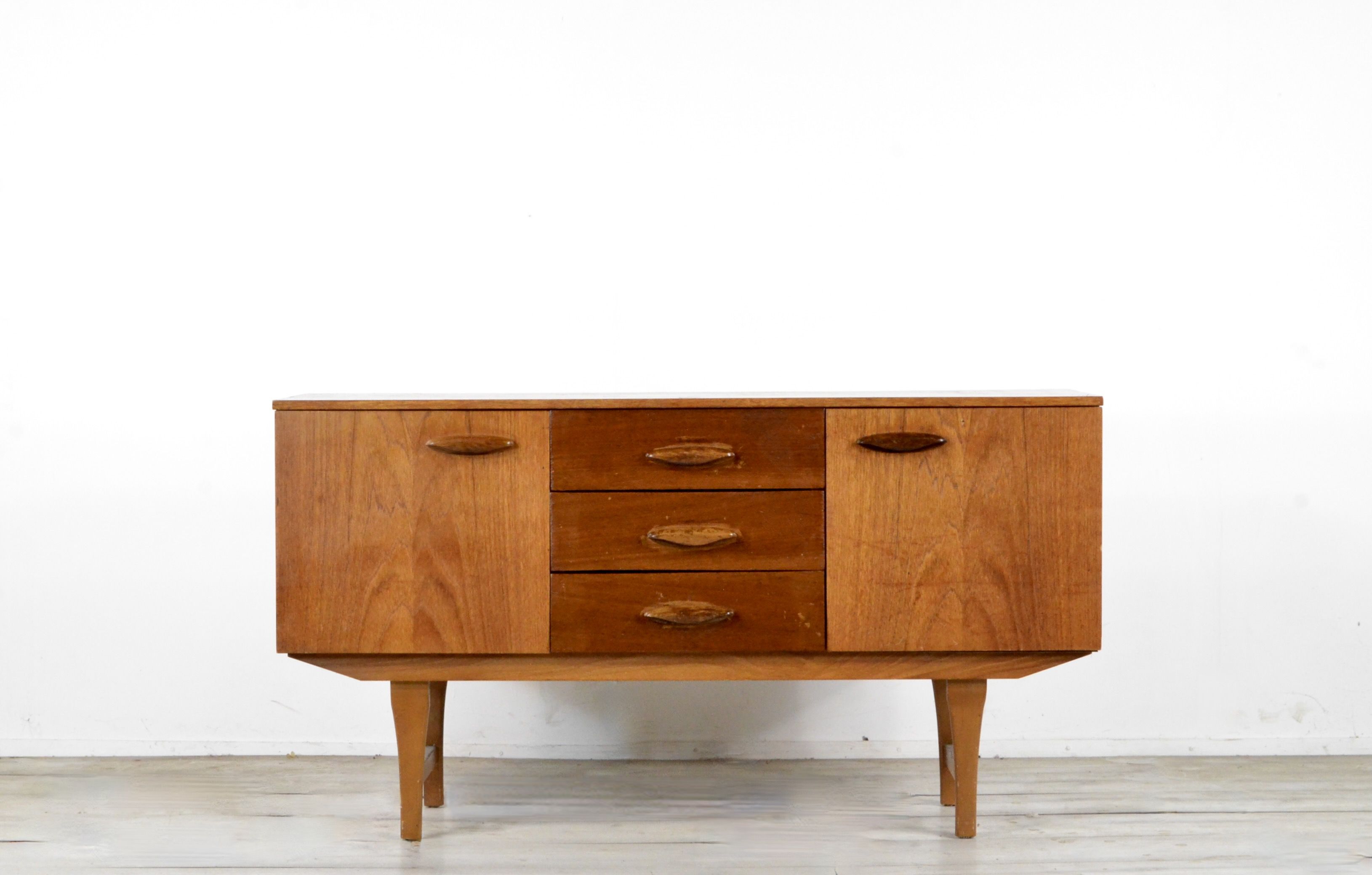 Midcentury Danish Style Petite Teak Sideboard. Vintage Modern / Danish / Scandinavian Style