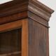 Antique English oak buffet/bookcase from 19th century with original glass