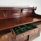 Early 20th-century English mahogany dresser / sideboard – brass campaign hardware