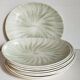 Nine earthenware plates from Salins-les-Bains vintage