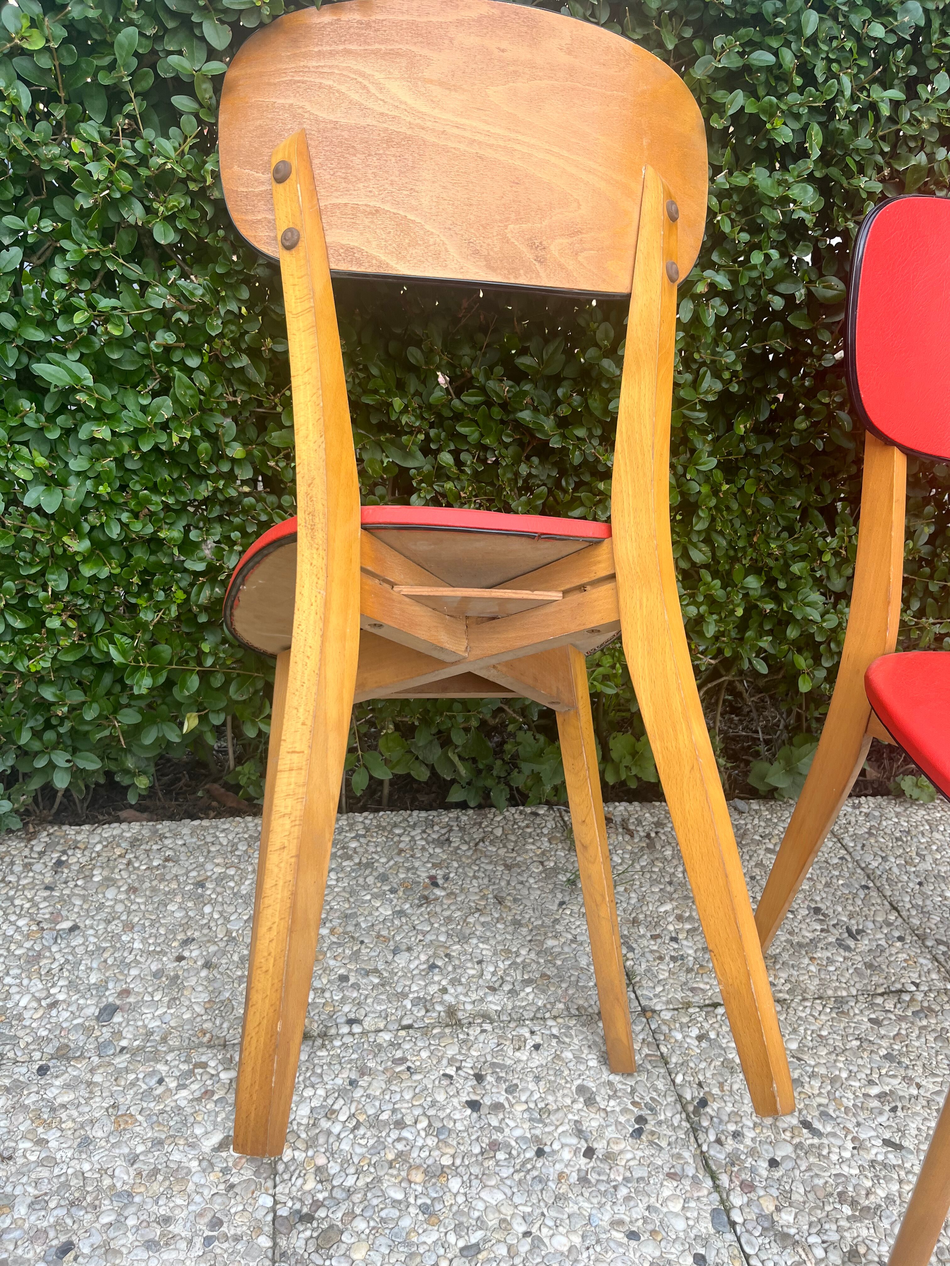 Set of 6 vintage bistro chairs