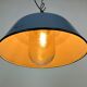 Industrial Grey Enamel and Cast Iron Pendant Light with Glass Cover, 1960s