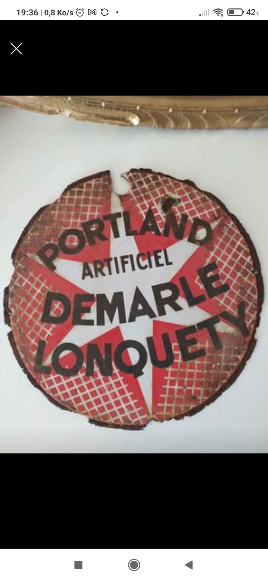 Enamelled plate portland demarle lonquety alsatian enamelling