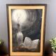 Old drawing still life signed L. Pignal – candle, book, glasses