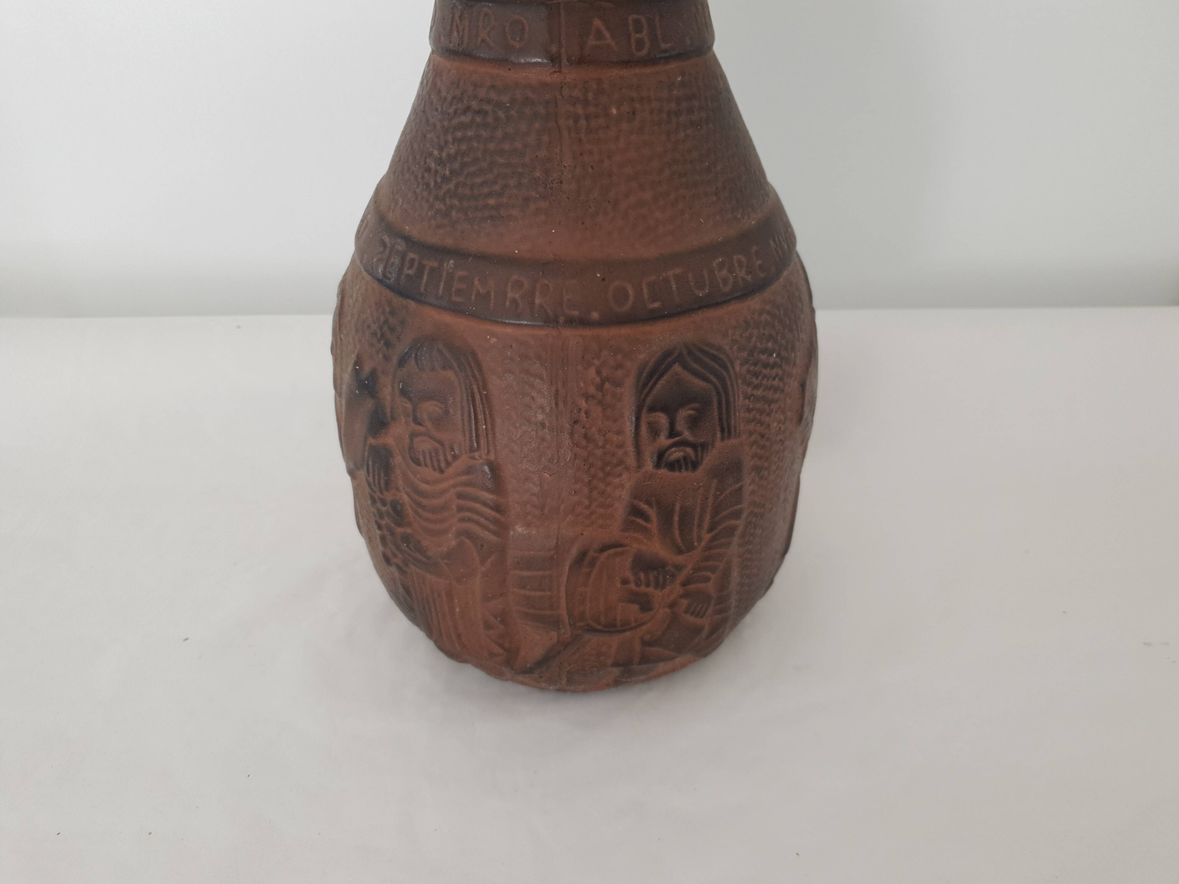 Large Medieval Style Terracotta Ceramic Vase - Height 53cm