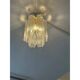 Modern Gold “Tronchi” Murano Glass Flush Mount