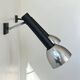 Pair of vintage wall lights, chrome and matte black metal, France 1960