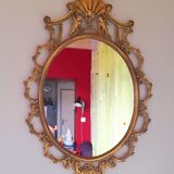 Baroque brass mirror.