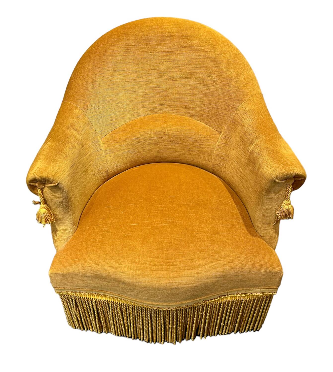 Vintage velvet Toad armchair