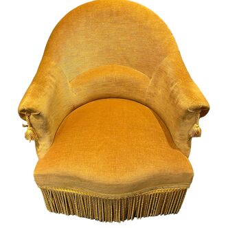 Vintage velvet Toad armchair