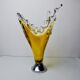 Sommerso vase by seguso in yellow murano glass, Italy, 1970