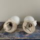 Set of two white ceramic hand sconces