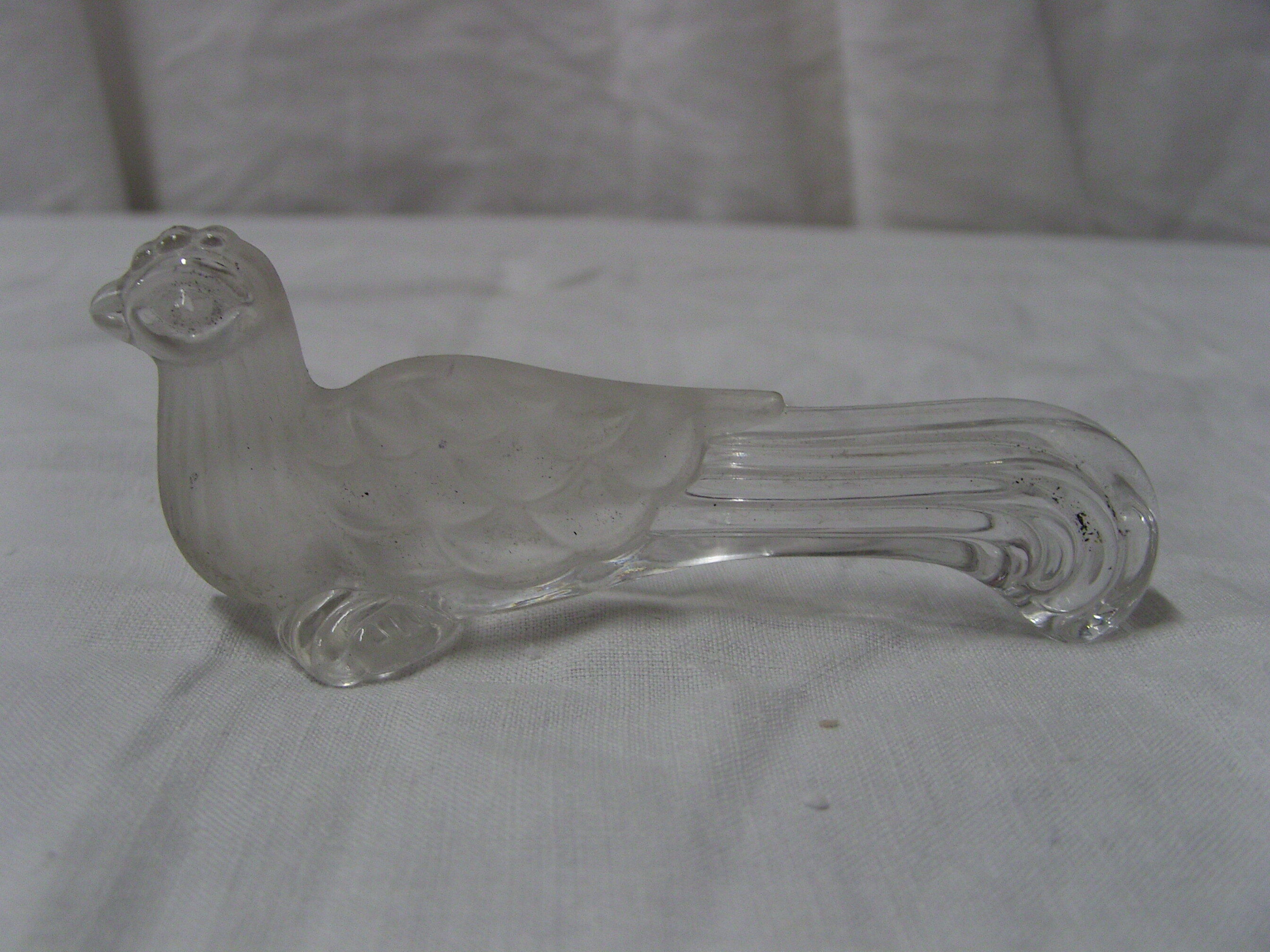 6 vintage animal glass knife holders